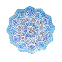 بشقاب میناکاری طرح اسلیمی و ختایی - 20 سانتی
