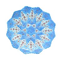 بشقاب میناکاری طرح اسلیمی و ختایی - 20 سانتی