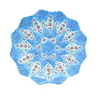بشقاب میناکاری طرح اسلیمی و ختایی - 20 سانتی