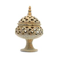 جاشکلاتی مشبک سفالی پتینه پایه دار