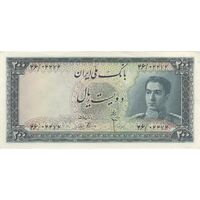 اسکناس 200 ریال سری سوم - تک - UNC62 - محمد رضا شاه