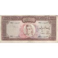 اسکناس 1000 ریال (آموزگار - سمیعی) نوشته سیاه - VF20 - محمد رضا شاه