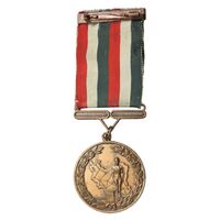 مدال آویز ورزشی برنز قهرمانی کشتی کشور تیپ 2 - EF - محمد رضا شاه