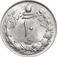 سکه 10 ریال 1343 (ضخیم) - MS63 - محمد رضا شاه