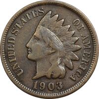 سکه 1 سنت 1903 سرخپوستی - EF40 - آمریکا