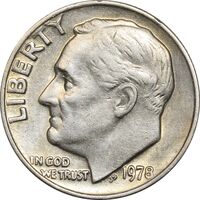 سکه 1 دایم 1978 روزولت - AU50 - آمریکا