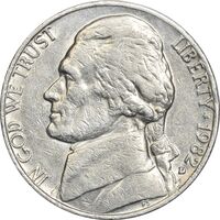 سکه 5 سنت 1982D جفرسون - EF45 - آمریکا