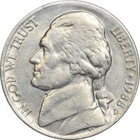 سکه 5 سنت 1988D جفرسون - EF45 - آمریکا