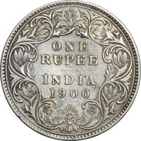 سکه 1 روپیه 1900 ویکتوریا - EF40 - هند