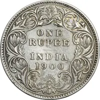 سکه 1 روپیه 1900 ویکتوریا - EF40 - هند
