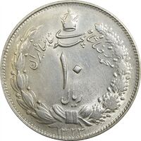 سکه 10 ریال 1324 - MS61 - محمد رضا شاه