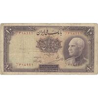 اسکناس 10 ریال پشت فارسی (بدون مهر) - تک - F15 - رضا شاه