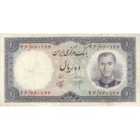 اسکناس 10 ریال 1340 - تک - VF30 - محمد رضا شاه