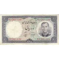 اسکناس 10 ریال 1340 - تک - VF30 - محمد رضا شاه