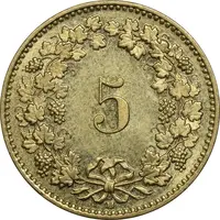 سکه 5 راپن 2009 دولت فدرال - MS61 - سوئیس