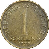سکه 1 شیلینگ 1983 جمهوری دوم - EF40 - اتریش