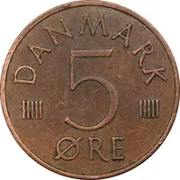 سکه 5 اوره 1975 مارگرته دوم - EF45 - دانمارک