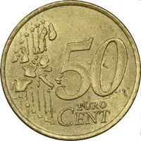 سکه 50 یورو سنت 1999 بئاتریکس - AU50 - هلند