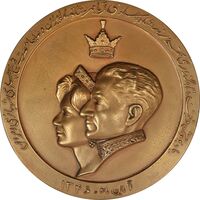 مدال یادبود تاجگذاری 1346 - چوگان - AU - محمد رضا شاه