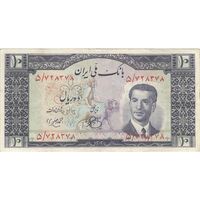 اسکناس 10 ریال 1330 - تک - VF35 - محمد رضا شاه