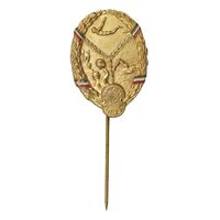 نشان سوزنی یادبود فدراسیون شنا ایران (طلایی) - AU - محمد رضا شاه