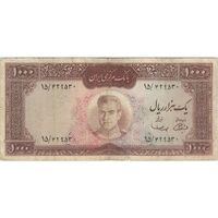 اسکناس 1000 ریال (آموزگار - سمیعی) نوشته قرمز - VF20 - محمد رضا شاه