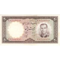 اسکناس 20 ریال 1340 - تک - AU50 - محمد رضا شاه