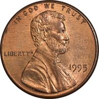 سکه 1 سنت 1995 لینکلن - MS62 - آمریکا