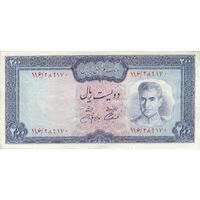 اسکناس 200 ریال (آموزگار - جهانشاهی) - تک - EF40 - محمد رضا شاه