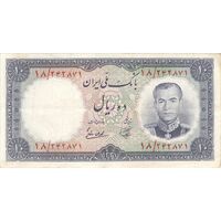 اسکناس 10 ریال 1337 - تک - EF45 - محمد رضا شاه