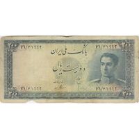 اسکناس 200 ریال سری سوم - تک - F15 - محمد رضا شاه