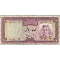 اسکناس 100 ریال (آموزگار - فرمان فرماییان) نوشته سیاه - تک - VF25 - محمد رضا شاه