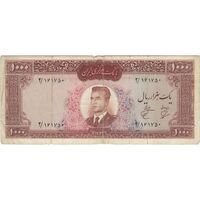 اسکناس 1000 ریال 1341 - تک - F15 - محمد رضا شاه