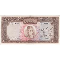 اسکناس 1000 ریال (آموزگار - جهانشاهی) - تک - AU55 - محمد رضا شاه