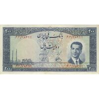 اسکناس 200 ریال 1330 - تک - AU50 - محمد رضا شاه