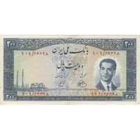 اسکناس 200 ریال 1330 - تک - AU58 - محمد رضا شاه