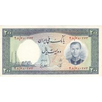 اسکناس 200 ریال 1337 - تک - AU50 - محمد رضا شاه