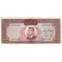 اسکناس 1000 ریال (بهنیا - سمیعی) - تک - AU55 - محمد رضا شاه