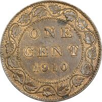 سکه 1 سنت 1910 ادوارد هفتم - EF40 - کانادا