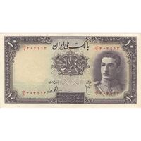 اسکناس 10 ریال سری اول - تک - AU58 - محمد رضا شاه