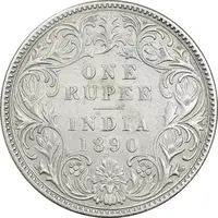 سکه 1 روپیه 1890 ویکتوریا - EF40 - هند