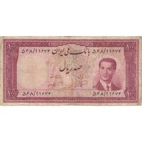اسکناس 100 ریال کراواتی 1332 - تک - VF25 - محمد رضا شاه