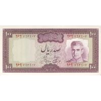 اسکناس 100 ریال (آموزگار - جهانشاهی) - تک - AU58 - محمد رضا شاه