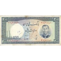 اسکناس 200 ریال 1337 - تک - EF40 - محمد رضا شاه