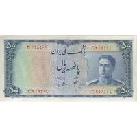 اسکناس 500 ریال سری سوم - تک - EF40 - محمد رضا شاه