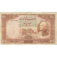 اسکناس 100 ریال پشت فارسی (شماره لاتین) - تک - F12 - رضا شاه