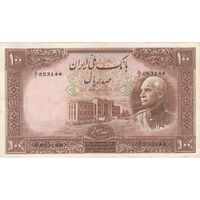 اسکناس 100 ریال پشت لاتین - تک - EF40 - رضا شاه