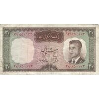 اسکناس 20 ریال (بهنیا - سمیعی) - تک - VF30 - محمد رضا شاه