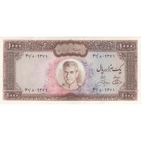 اسکناس 1000 ریال (آموزگار - جهانشاهی) - تک - AU58 - محمد رضا شاه
