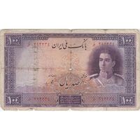 اسکناس 100 ریال بنفش - تک - VG - محمد رضا شاه